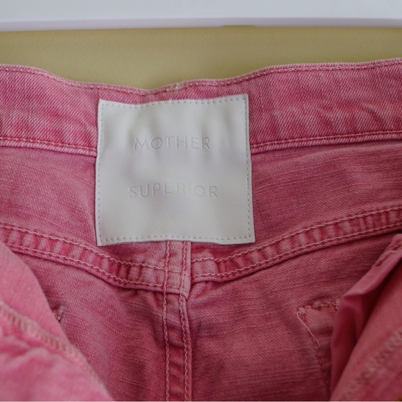 MOTHER Superior High Waisted Rider Flood into the mist Pink Jeans, Size 33 - Picture 4 of 11